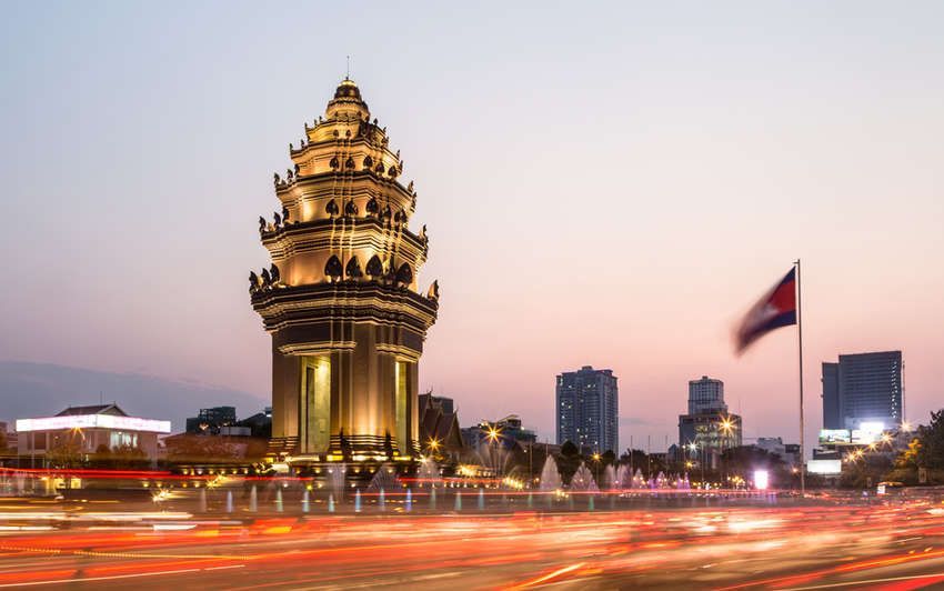 De bruizende hoofdstad Phnom Penh